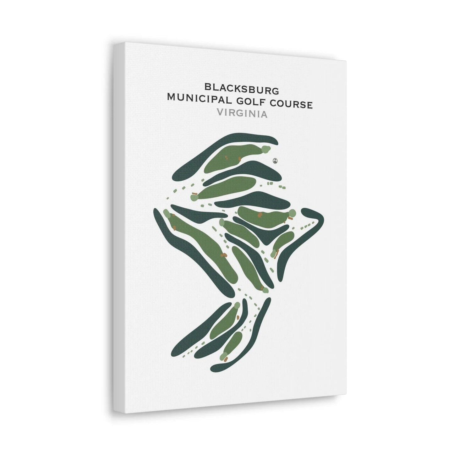 Blacksburg Municipal Golf Course, Virginia - Printed Golf Course