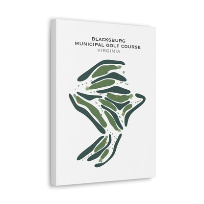 Blacksburg Municipal Golf Course, Virginia - Printed Golf Course