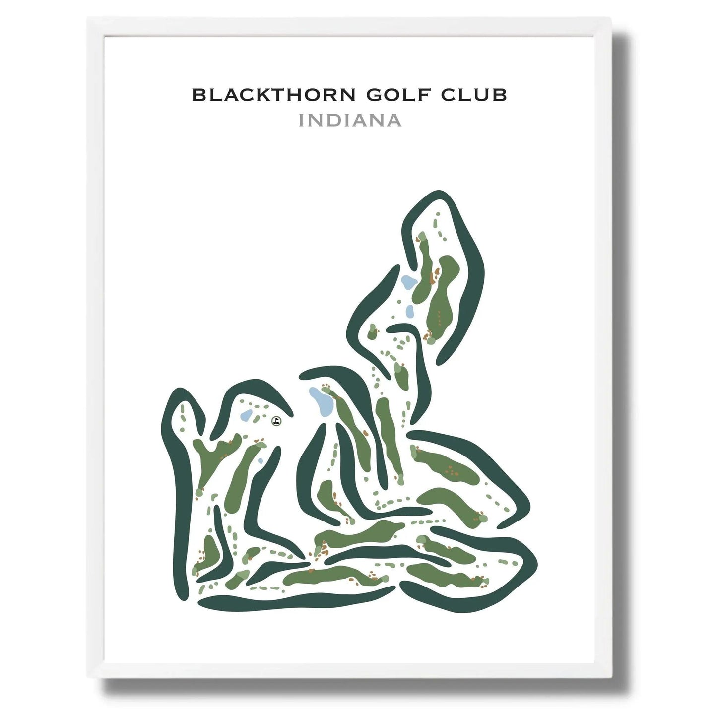 Blackthorn Golf Club, Indiana - Printed Golf Courses