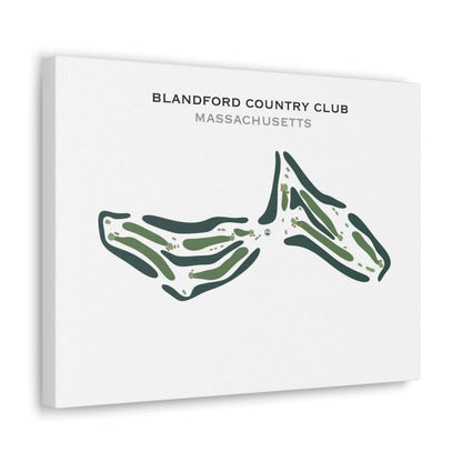 Blandford Country Club, Massachusetts - Printed Golf Course