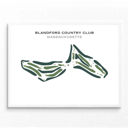 Blandford Country Club, Massachusetts - Printed Golf Course