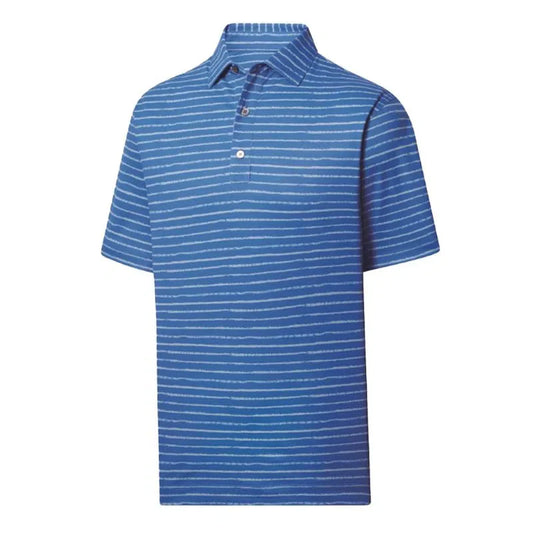 FootJoy Men's Chalk Line Print Stretch Pique Self Collar Polo