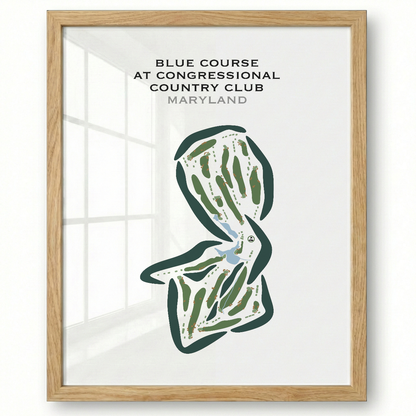 Blue Course at Congressional Country Club, Maryland - Printed Golf Courses