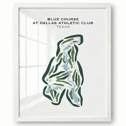 Blue Course at Dallas Athletic Club, Texas - Printed Golf Courses