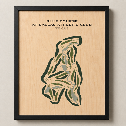 Blue Course at Dallas Athletic Club, Texas - Printed Golf Courses