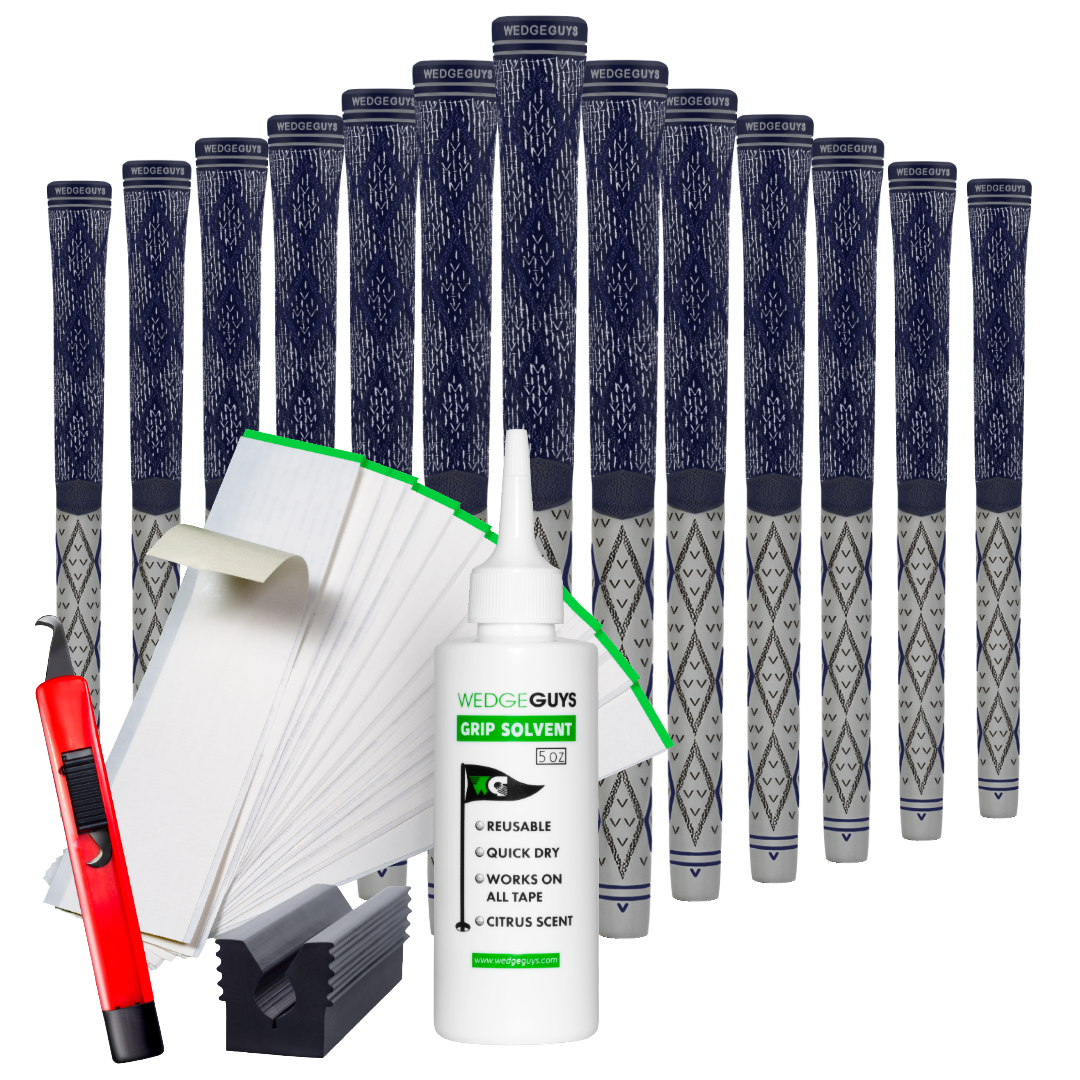 Wedge Guys Diamond Hybrid Golf Grips Bundle 13-Pack - Standard Midsize Oversize