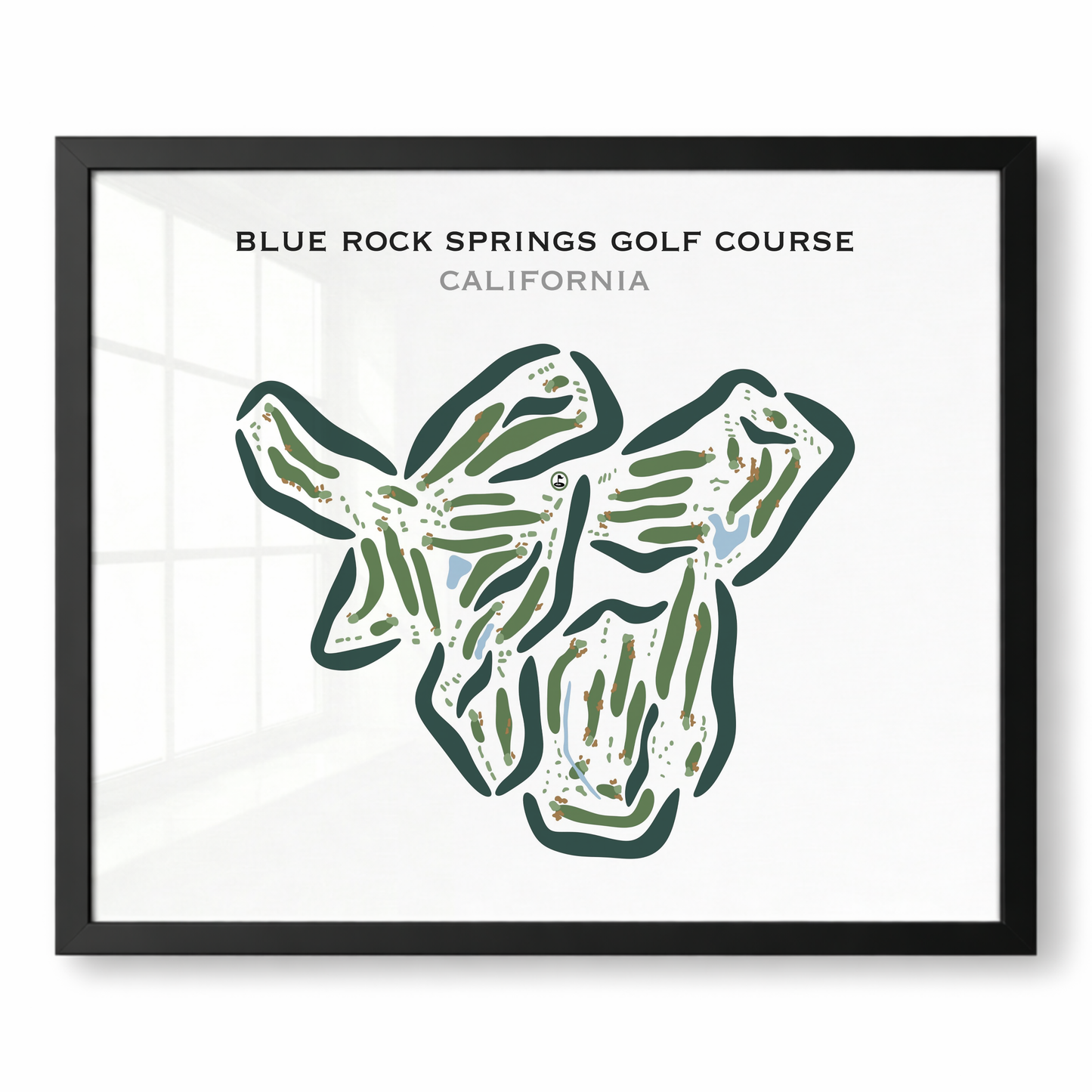Blue Rock Springs Golf Course, California - Printed Golf Courses