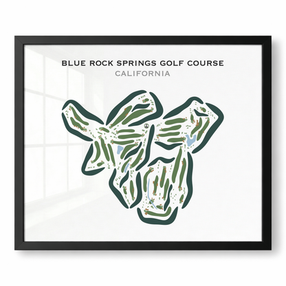 Blue Rock Springs Golf Course, California - Printed Golf Courses
