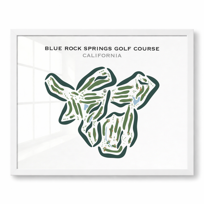 Blue Rock Springs Golf Course, California - Printed Golf Courses