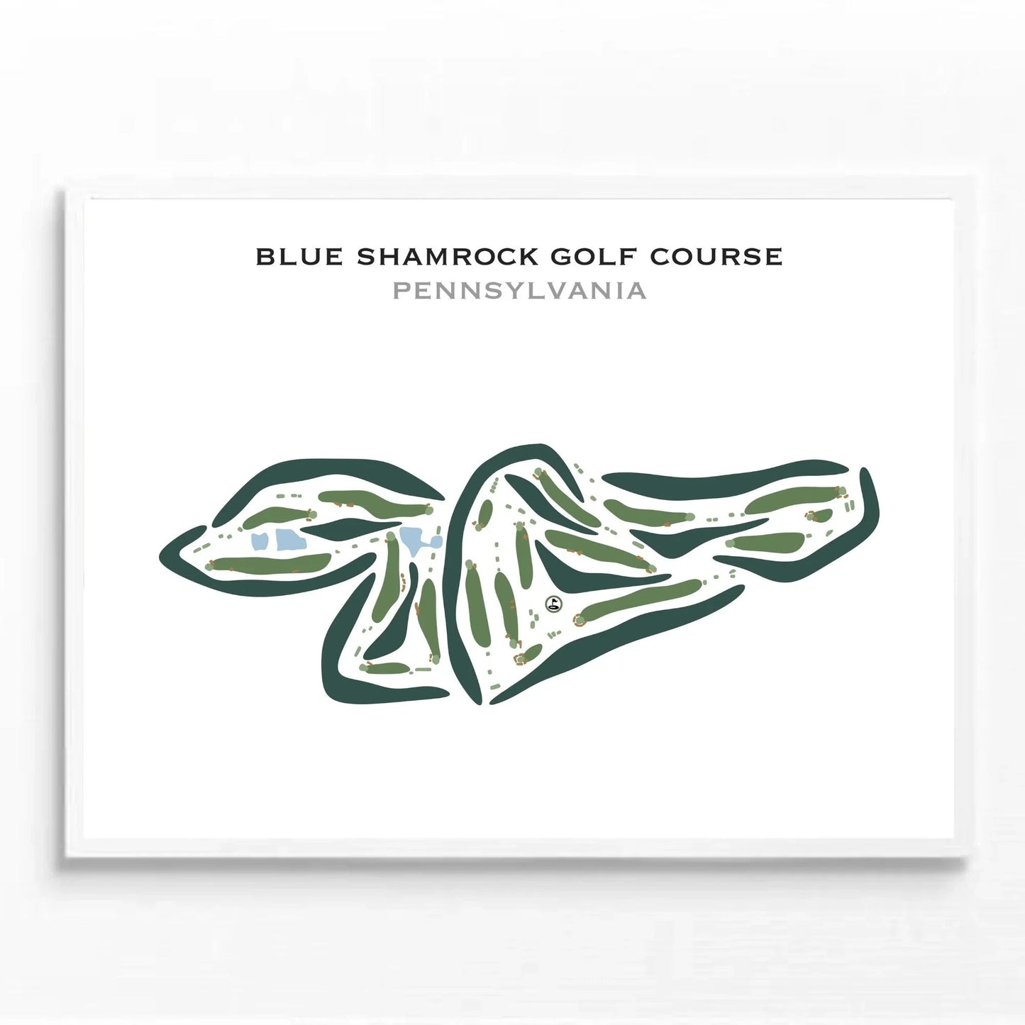Blue Shamrock Golf Course, Pennsylvania - Printed Golf Courses
