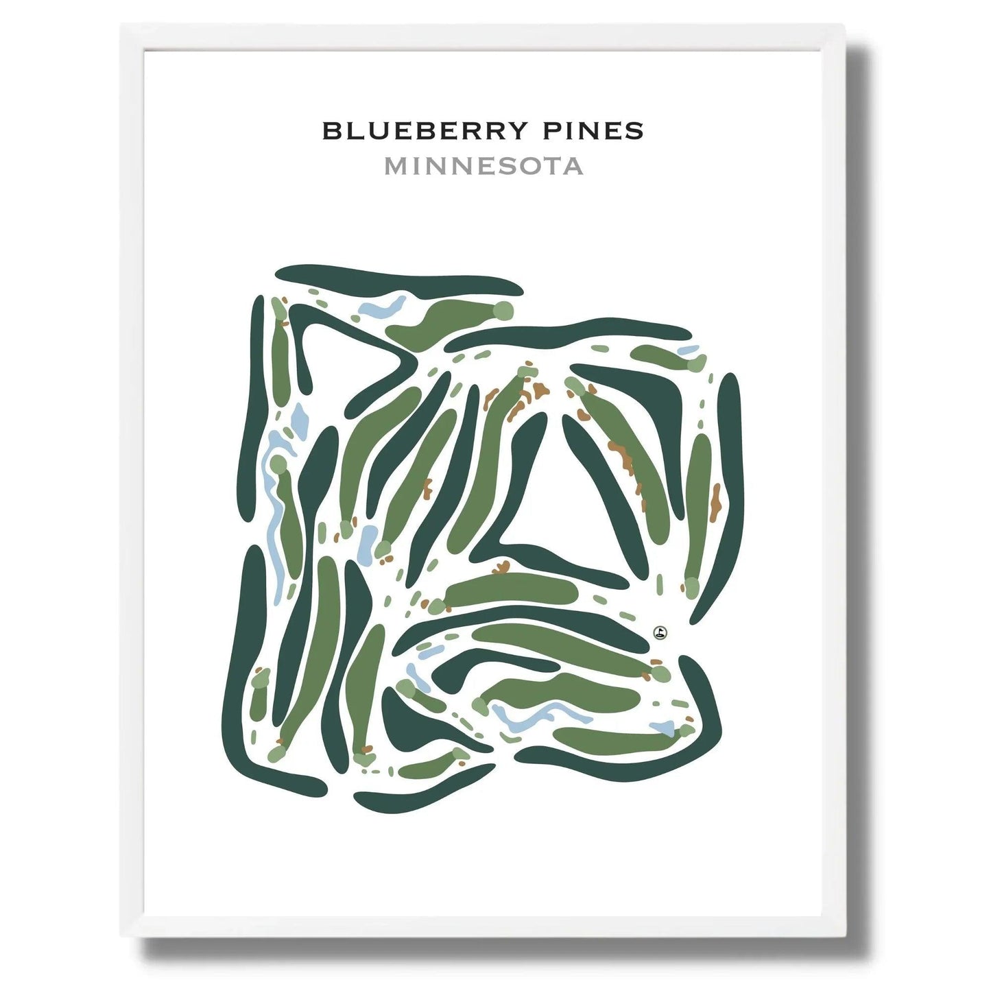 Blueberry Pines Golf Course, Minnesota - Printed Golf Course