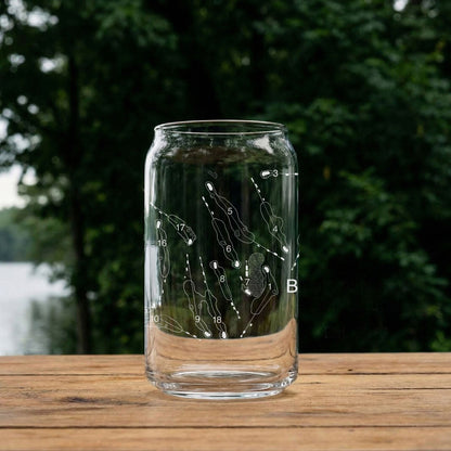 Bluejacket National Golf Course - Laser Engraved Golf Course Map Glasses