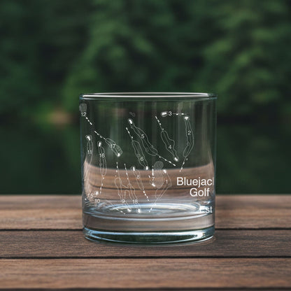 Bluejacket National Golf Course - Laser Engraved Golf Course Map Glasses
