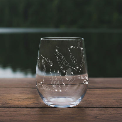 Bluejacket National Golf Course - Laser Engraved Golf Course Map Glasses