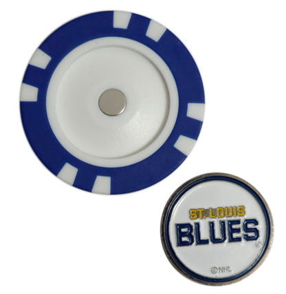 Officially Licensed St. Louis Blues Poker Chip Golf Ball Marker
