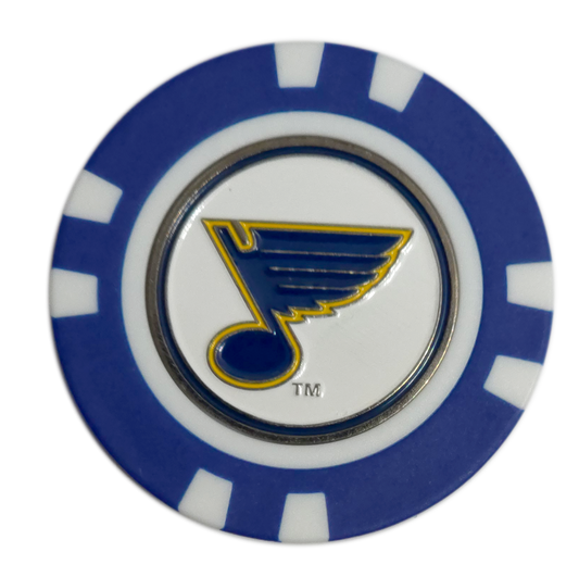 Officially Licensed St. Louis Blues Poker Chip Golf Ball Marker