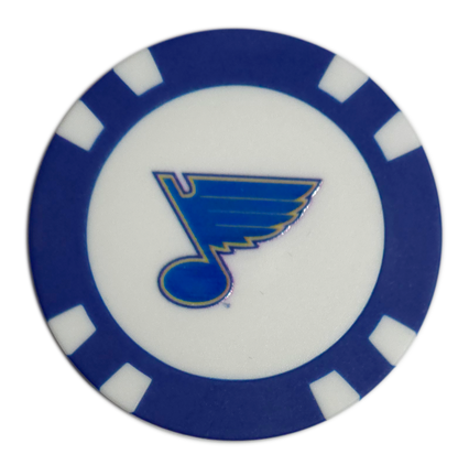Officially Licensed St. Louis Blues Poker Chip Golf Ball Marker