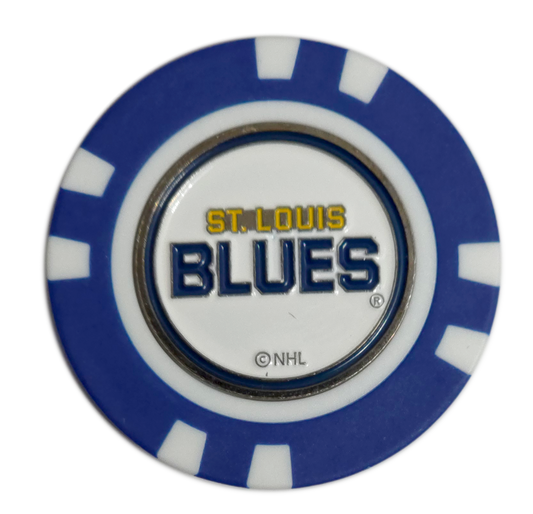 Officially Licensed St. Louis Blues Poker Chip Golf Ball Marker