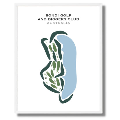 Bondi Golf & Diggers Club, Australia - Printed Golf Courses