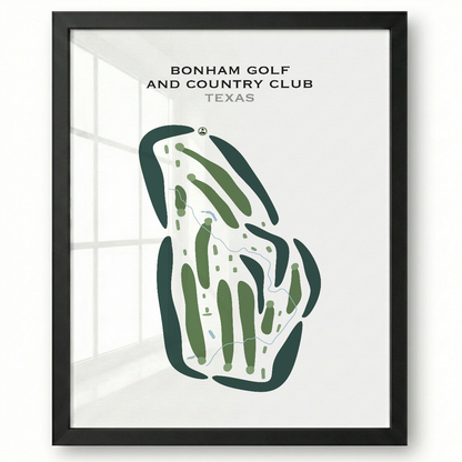 Bonham Golf & Country Club, Texas - Printed Golf Courses
