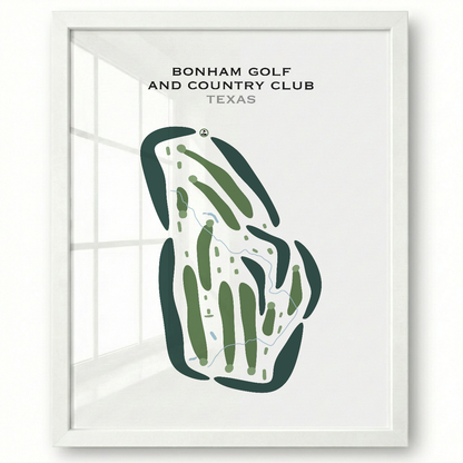 Bonham Golf & Country Club, Texas - Printed Golf Courses