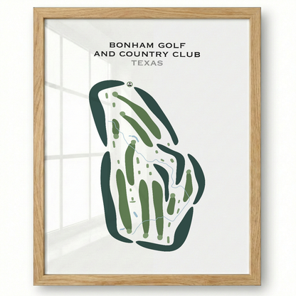 Bonham Golf & Country Club, Texas - Printed Golf Courses