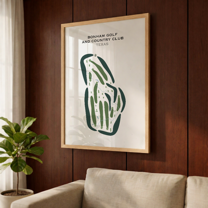 Bonham Golf & Country Club, Texas - Printed Golf Courses
