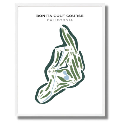 Bonita Golf Course, California - Printed Golf Courses