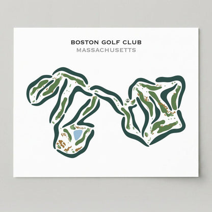 Boston Golf Club, Massachusetts - Printed Golf Courses