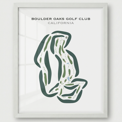 Boulder Oaks Golf Club, California - Printed Golf Courses
