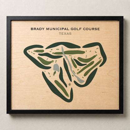 Brady Municipal Golf Course, Texas - Printed Golf Courses