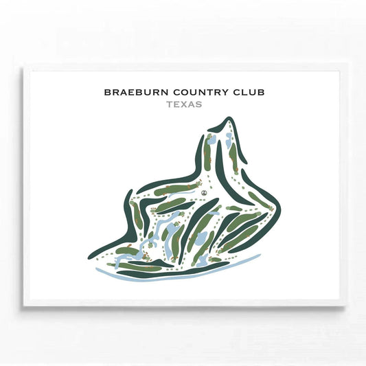 BraeBurn Country Club, Texas - Printed Golf Courses