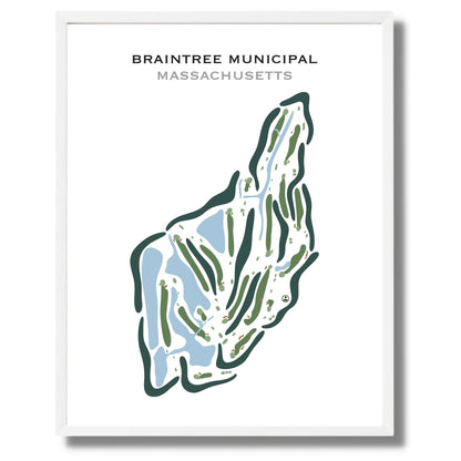 Braintree Municipal Golf Course, Massachusetts - Printed Golf Courses