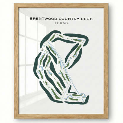 Brentwood Country Club, Texas - Printed Golf Courses