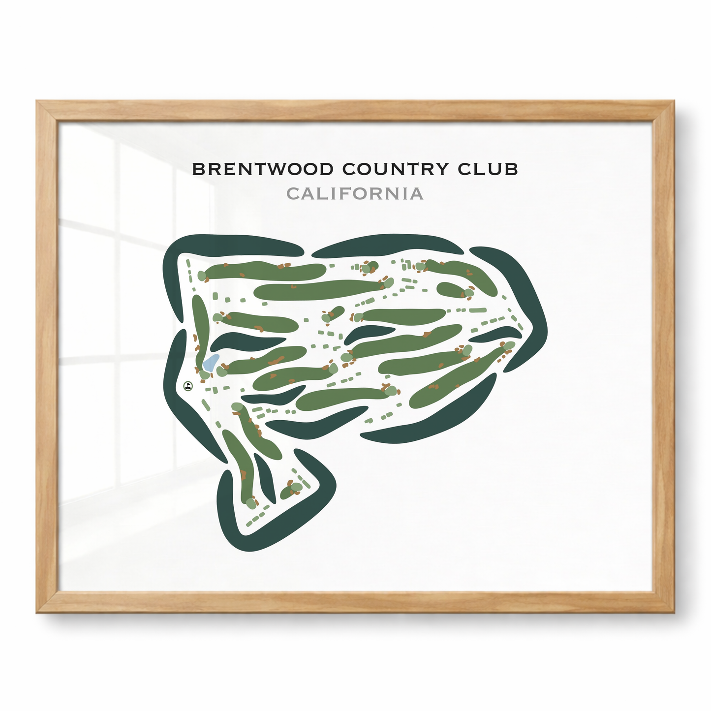Brentwood Country Club, California - Printed Golf Course