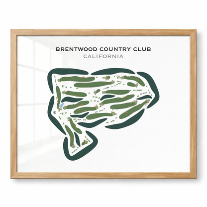 Brentwood Country Club, California - Printed Golf Course
