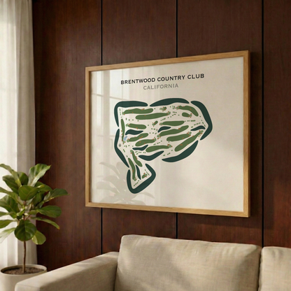 Brentwood Country Club, California - Printed Golf Course