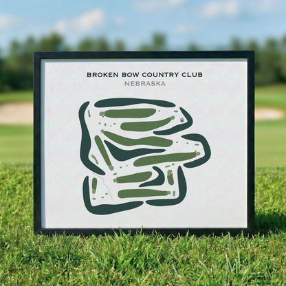 Broken Bow Country Club, Nebraska - Printed Golf Courses