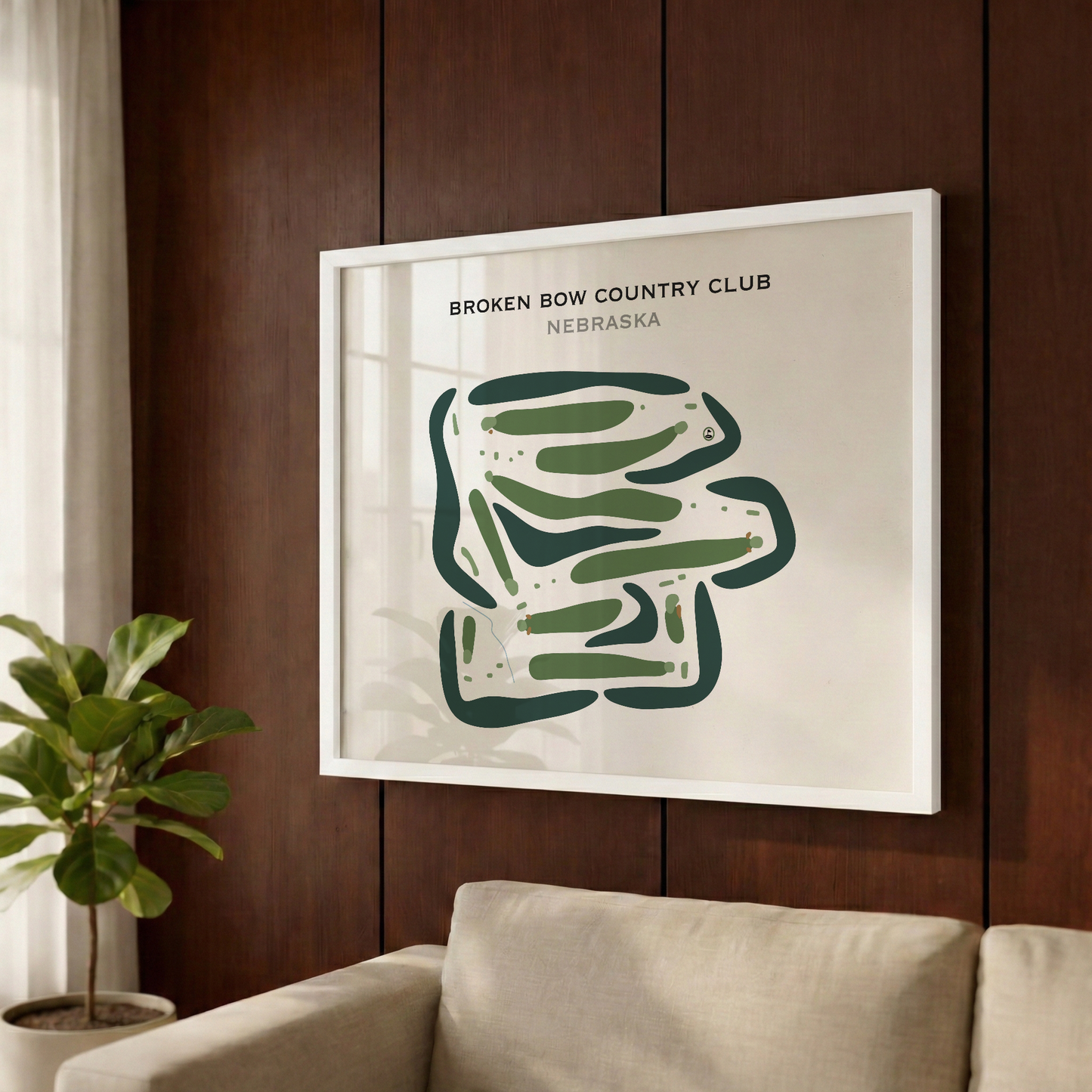 Broken Bow Country Club, Nebraska - Printed Golf Courses