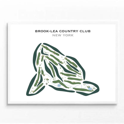 Brook-Lea Country Club, New York - Printed Golf Course