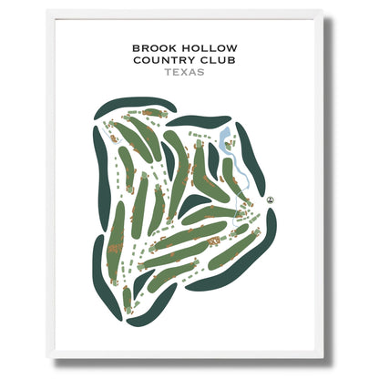 Brook Hollow Country Club, Texas - Printed Golf Courses
