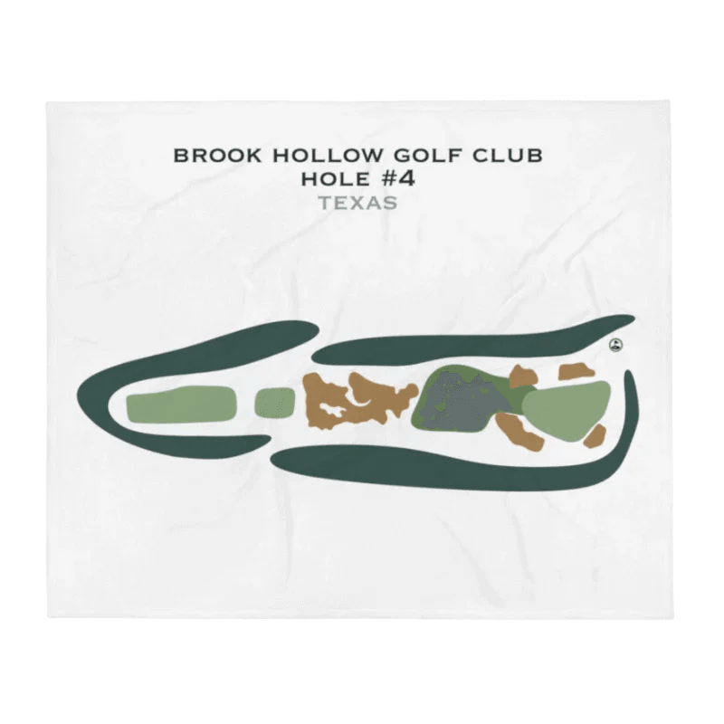 Brook Hollow Golf Club, Hole #4, Texas - Printed Golf Course