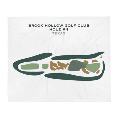 Brook Hollow Golf Club, Hole #4, Texas - Printed Golf Course