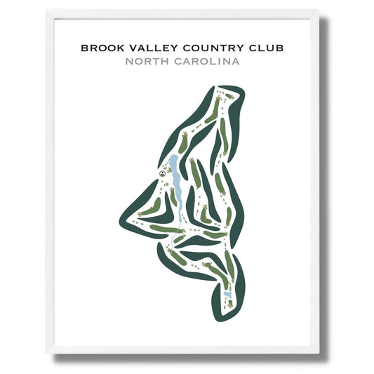 Brook Valley Country Club, Greenville, North Carolina - Printed Golf Courses