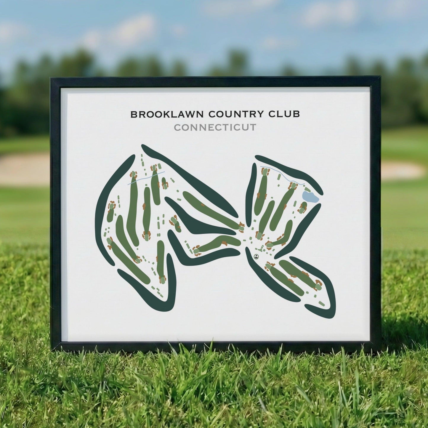 Brooklawn Country Club, Connecticut - Printed Golf Courses