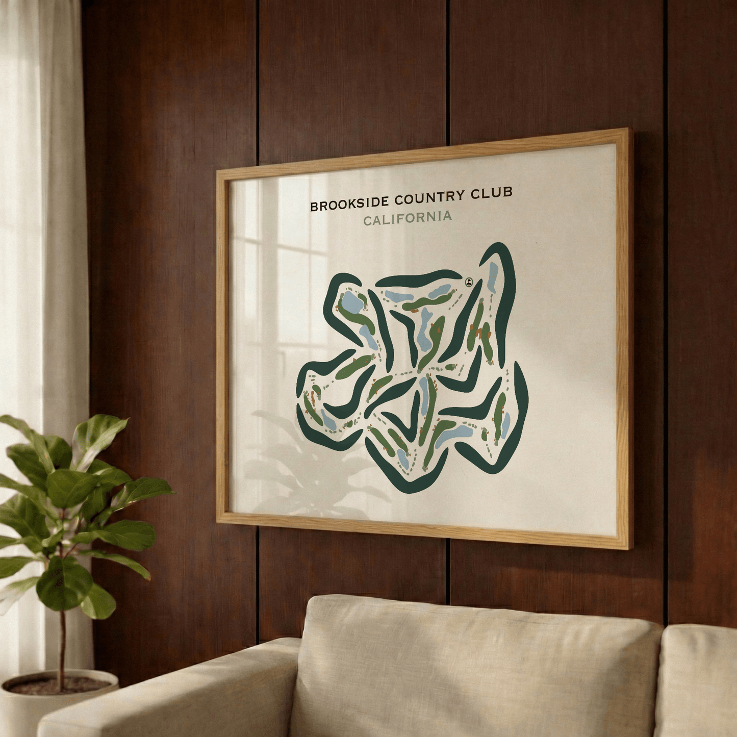 Brookside Country Club, California - Printed Golf Course