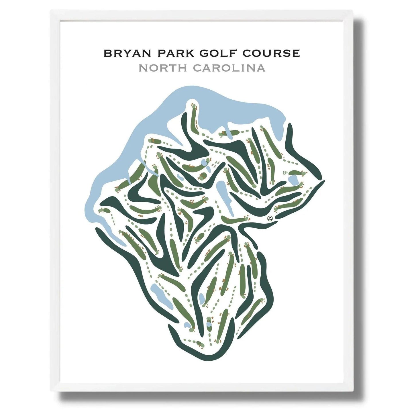 Bryan Park Golf Course, North Carolina - Printed Golf Courses