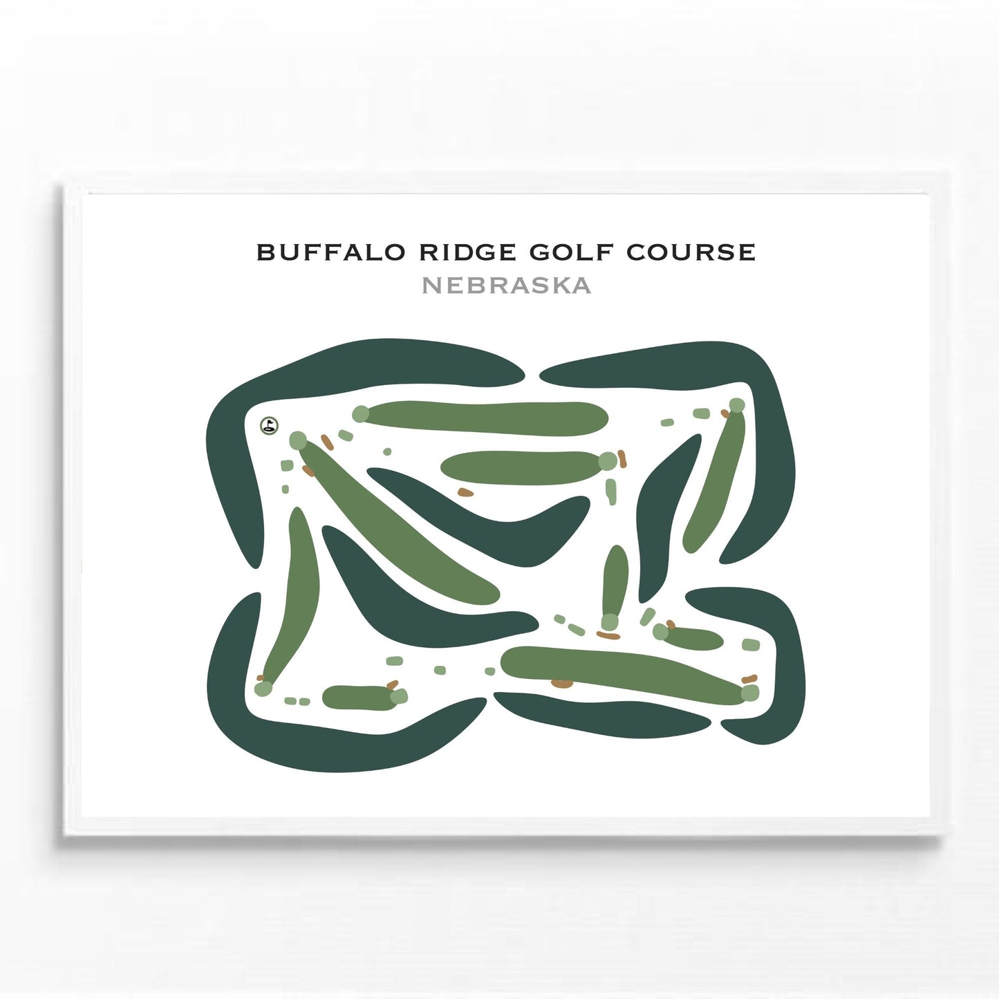 Buffalo Ridge Golf Course, Nebraska - Printed Golf Courses