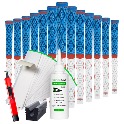 Wedge Guys Diamond Hybrid Golf Grips Bundle 13-Pack - Standard Midsize Oversize