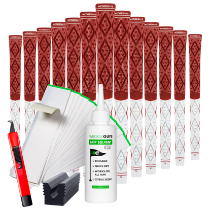 Wedge Guys Diamond Hybrid Golf Grips Bundle 13-Pack - Standard Midsize Oversize